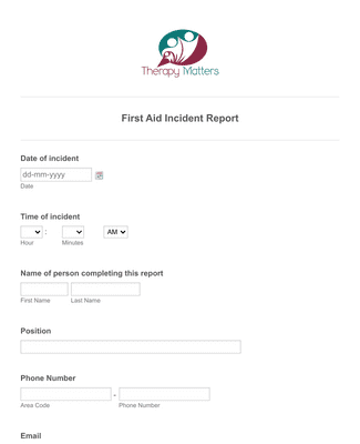First Aid Incident Report Form Template | Jotform