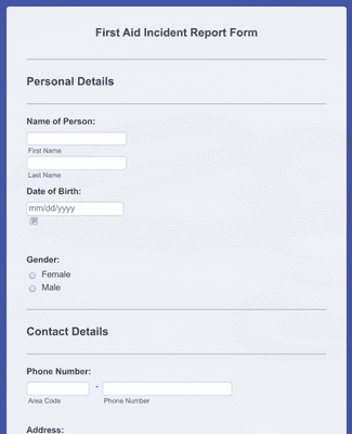 First Aid Incident Report Form Template | JotForm