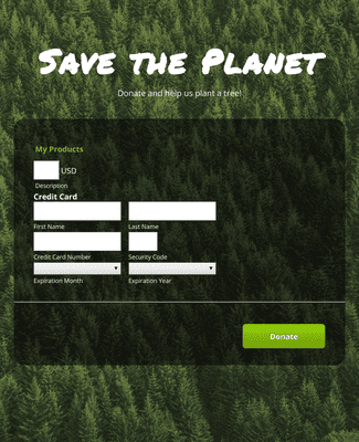 First Data Online Donation Form