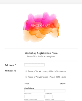 First Data Workshop Registration Form Template | Jotform