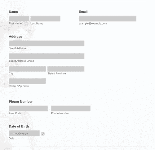 Class Registration Form Template