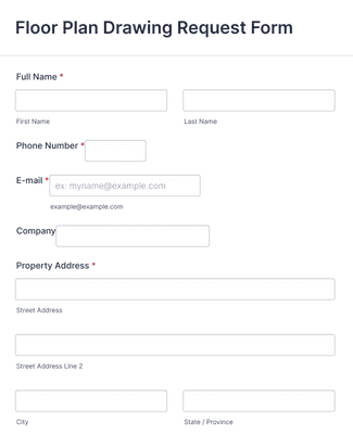 Floor Plan Drawing Request Form Template | Jotform