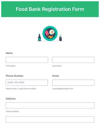 Food Bank Registration Form Template | Jotform