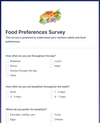 food preferences research paper