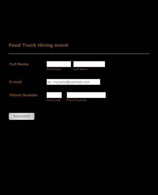 Food Truck Hiring Event Form