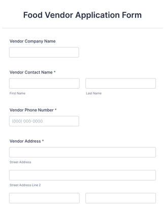 how to write an application letter as a food vendor