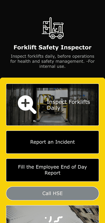 Forklift Inspection App