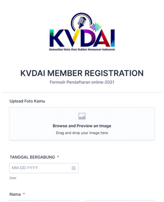 Form Templates: Form member KVDAI