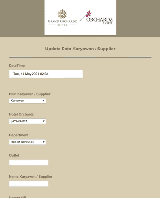 Form Data Karyawan
