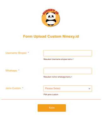 Form Upload File Gambar Ninexy.id