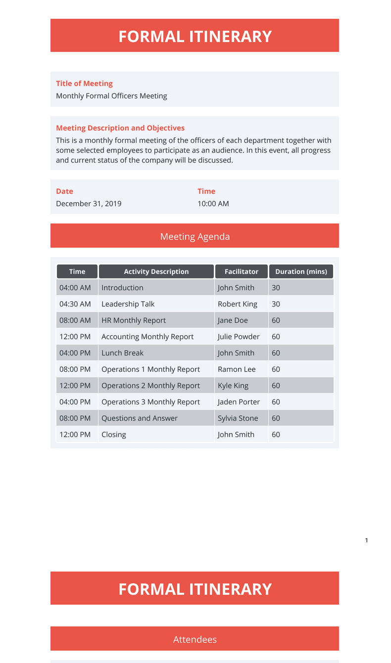 Itinerary перевод