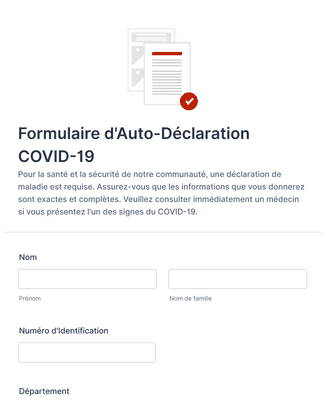 Décharge de Responsabilité COVID-19 Modèle du formulaire | JotForm