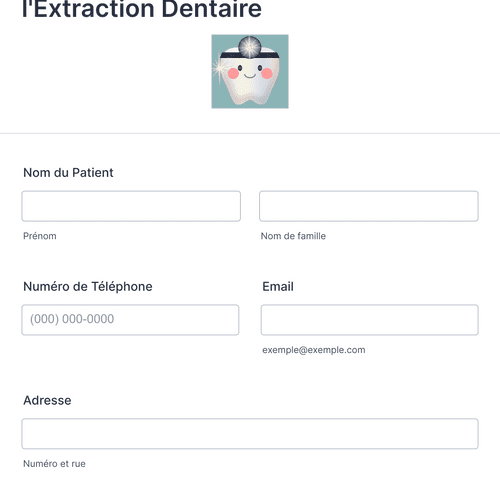Form Templates: Formulaire De Consentement à L'Extraction Dentaire