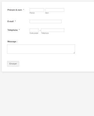Form Templates: Formulaire de contact location