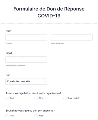 Form Templates: Formulaire de Don de Réponse COVID 19