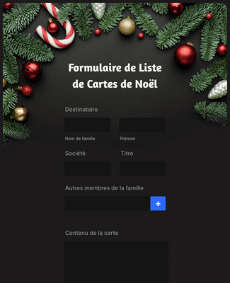 Qui aura la chance de recevoir une carte maison en ses fêtes de