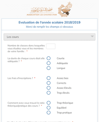 Fiche de pré-inscription scolaire Modèle du formulaire | JotForm