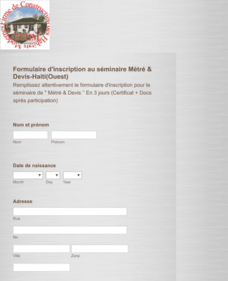 Formulaire d'inscription à un cours Modèle du formulaire | Jotform