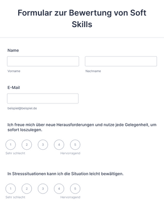 Form Templates: Formular Zur Bewertung Von Soft Skills