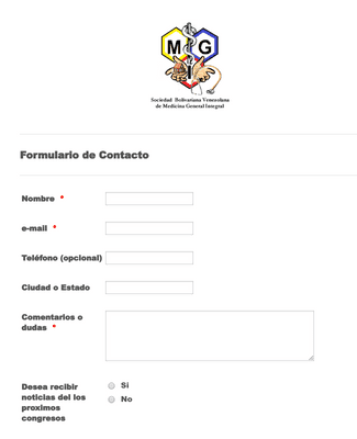 Formulario de Contacto e Inscripción a Boletín