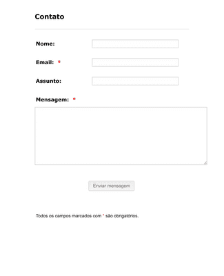 Formulário de contato para site ou blog
