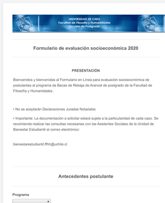 Formulario de evaluación socioeconómica 2020 Plantilla de formulario |  Jotform