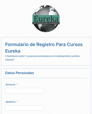 Form Templates: Formulario de Inscripción Curso Eureka2