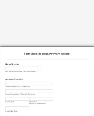 Form Templates: Formulario De Pago/ Receipt