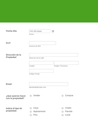 Form Templates: Formulario De Registro De Clientes