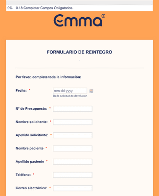 Form Templates: FORMULARIO DE REINTEGRO