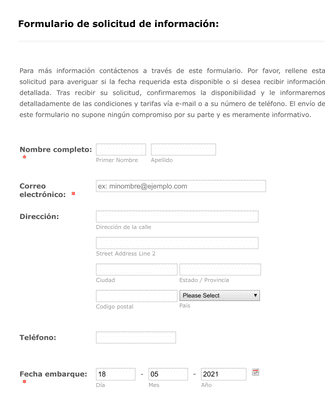 Form Templates: Formulario de solicitud de información