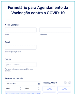 Form Templates: Formulário para Agendamento da Vacinação contra a COVID 19