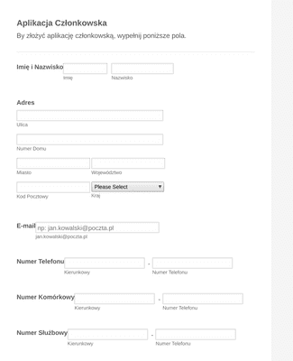 Formularz Rejestracji Szablon Formularza | Jotform