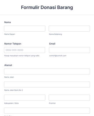 Formulir Donasi PayPal Template Formulir | Jotform