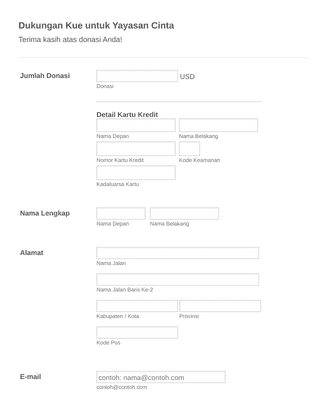 Form Templates: Formulir Donasi Stripe