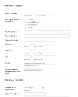 Form Templates: Formulir Informasi Properti