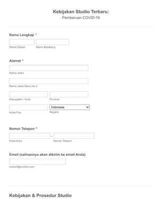 Kuesioner Covid-19 (Virus Corona) Template Formulir | Jotform