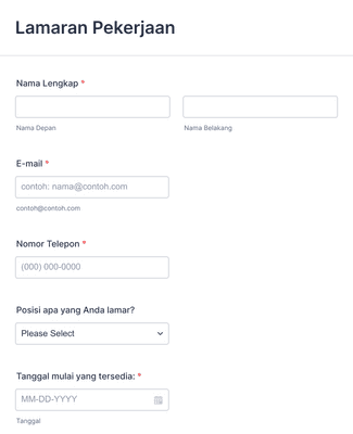 FORMULIR PENDAFTARAN PPDB 2020 Template Formulir | Jotform