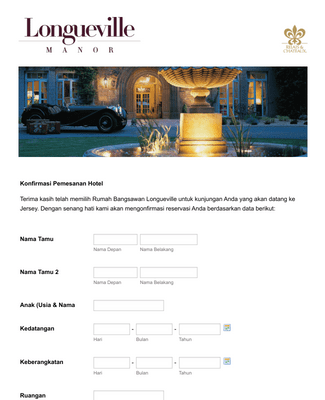 Form Templates: Formulir Pemesanan Hotel Boutique