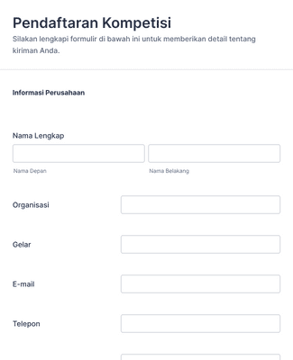 Formulir Pendaftaran Kompetisi Template Formulir | Jotform