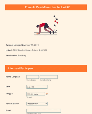 Formulir Pendaftaran Lomba Lari K Template Formulir Jotform | My XXX ...