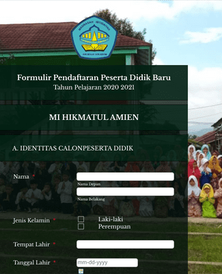 Formulir Pendaftaran Peserta Didik Baru