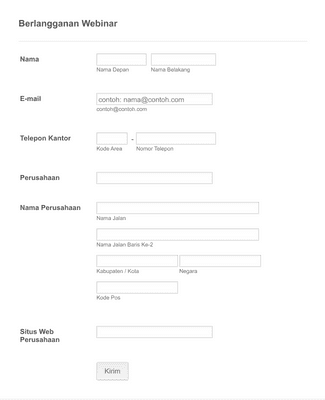 Formulir Pendaftaran Webinar 