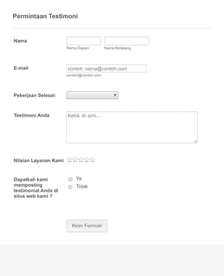 Formulir Permintaan Jotform