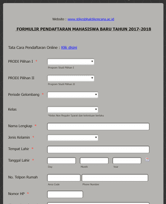 Registration Form- Indonesian
