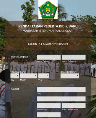 Form Templates: Formulir PPDB MI Tanjungsari 20/21