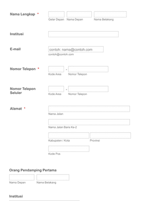 Formulir Registrasi Konvensi Seminar