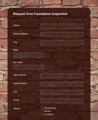 Foundation Inspection Request Form
