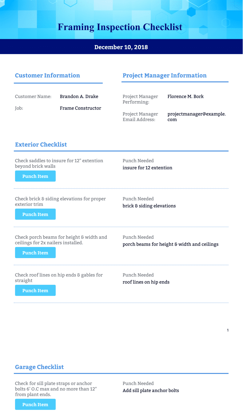 Framing Inspection Checklist Pdf Templates Jotform 7593