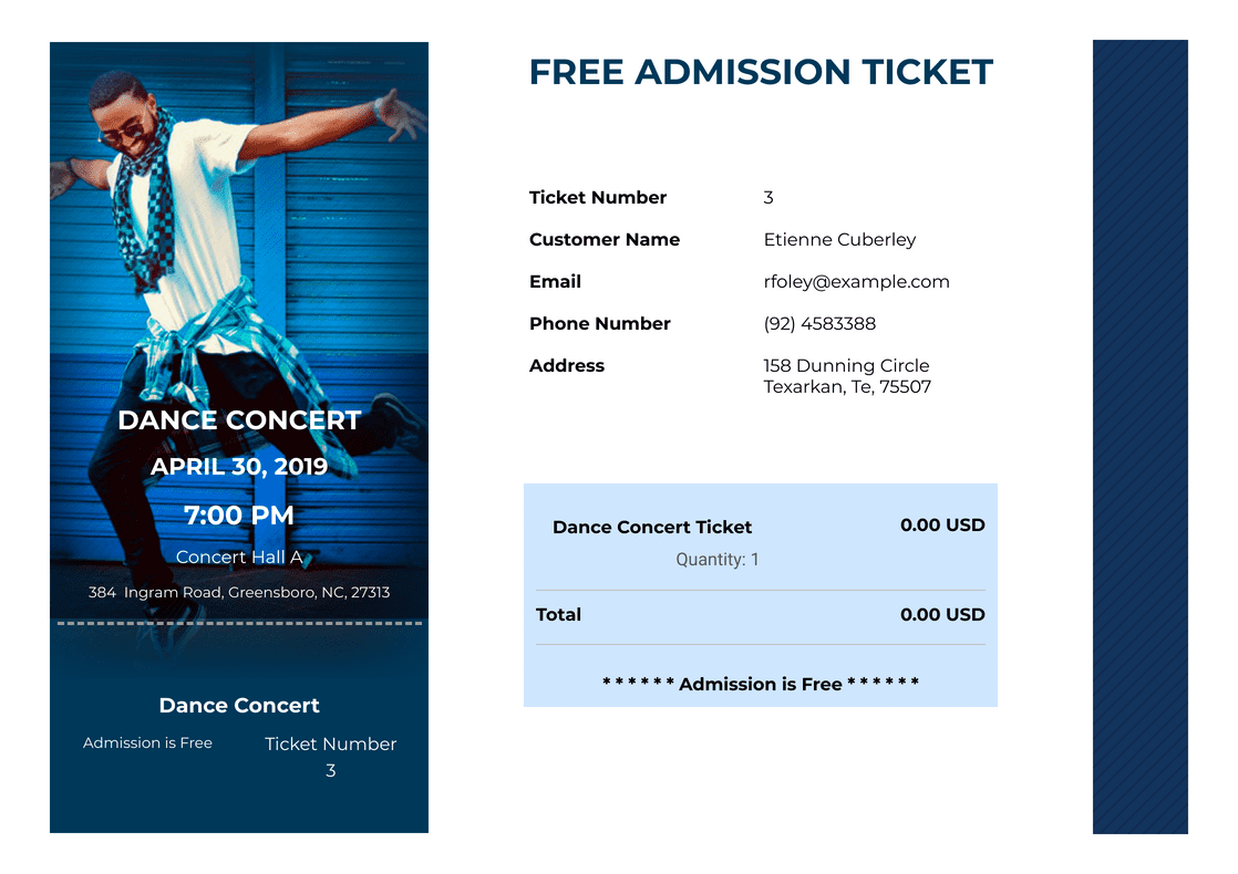 Concert Ticket Generator